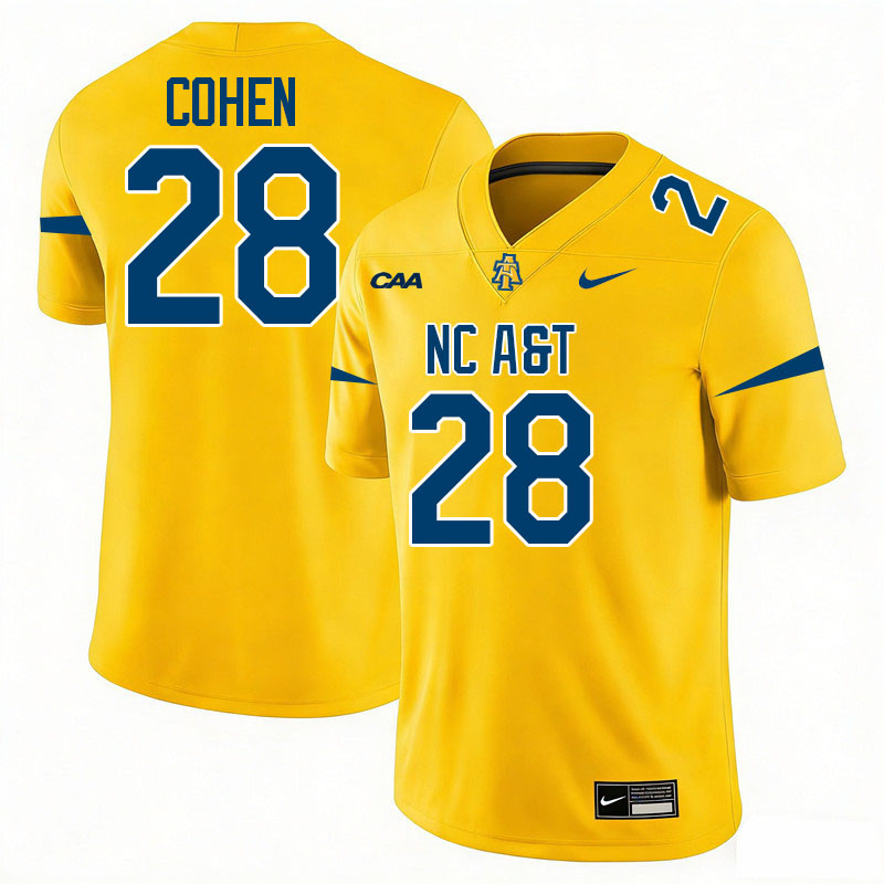 North Carolina A&T Aggies #28 Tarik Cohen College Football Jerseys,Uniforms-Gold